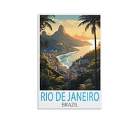 HSAYYIII Rio De Janeiro Brazil Vintage Travel Poster 08x12inch(20x30cm) Canvas Art Poster And Wall Art Picture Print Bedroom Decor