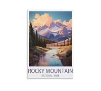 HSAYYIII Rocky Mountain National Park Vintage Travel Poster 24x36inch(60x90cm) Canvas Art Poster And Wall Art Picture Print Bedroom Decor