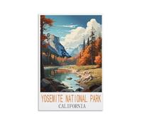 HSAYYIII Yosemite National Park California Vintage Travel Posters 12x18inch(30x45cm) Canvas Art Poster And Wall Art Picture Print Bedroom Decor