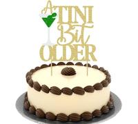 HSC A Tini Bit Older Cake Topper, Happy Birthday Party Cake Decoration Supplies for Martini Bachelorette Party, Tiny Bar Party Decor