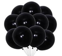 HSC Black Balloons, Helium Balloon, Black Birthday Decorations, Large 12 PCS 18 Inch Eco Latex Party Balloons for Birthday, Anniversaries, Graduations, Theme Parties & Halloween Decorations