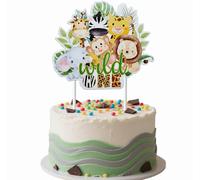 HSC Wild One Cake Topper 1st Birthday Cake Decorations Wild One cake decorations - Jungle Safari Animal Party Topper Unique Animal Design
