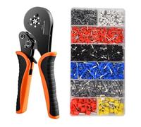 HSC8 16-6 Crimping Plier Kit Wire Ferrule Sleeves Tubular Terminals Clamp Tools 0.08-16mm2 Crimper Household Electrical Set Precise,Labor-Saving,HSC8 16-6 Pro 1200