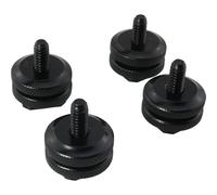 HSCGIN 4PCS Black 1/4inch-20 Double Screws Metal Hot Shoe Base Camera Double Hot Shoe Mount Suitable for DSLR Camera Gear