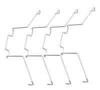 HSCGIN 6PCS Steel Wire Computer Motherboard CPU Cooler Silver Fan Retainer Clip Hook Style with 12cm Wire Fastening Computer Cooling Accessories