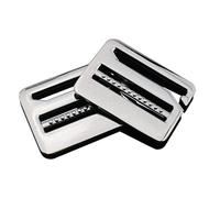 HSCGIN Ladder Lock Buckle 2PCS Gun Color Strong Metal Tri-Glide Tension Locks Slide Buckles Webbing Release Buckle Adjustable Backpack Strap Adjuster, Chrome, 47x34mm