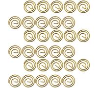 HSCGIN Mini Spiral Clip 30PCS Gold Metal Round Spiral Paper Clips Circular Paper Clamps for School Office Daily Life Document Sorting Creative