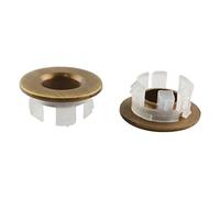 HSCGIN Sink Overflow Ring 2PCS Antique Brass Bathroom Basin Ceramic Sink Open Hole Trim Overflow Covers Refined Copper Sink Caps