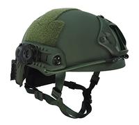HSCPAZD Level IIIA PE FAST Combat Military Tactical Ballistic Bullet Proof Bulletproof Helmet 1.4KG,Green,L