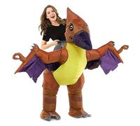 HSCTEK Adult Inflatable Ride on Dinosaur Costume, T-rex, Velociraptor, Triceratops, Pteranodon, Pteranodon, Large