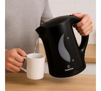 HSD 1.7L Cordless Electric Kettle (Black) - 2200W Rapid Boil, Auto Shut-Off & Boil-Dry Protection (Uk Plug)