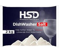 HSD 1 Pack Dishwasher Salt 2kg - High Purity Regenerating Salt for Dishwashers & Water Softeners | Anti-Limescale Water Softening Salt | Improves Cleaning & Drying Performance | For All Dishwashers