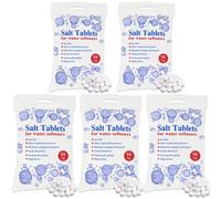 HSD 10 kg Salt Tablets, water softener tablets 10kg, Food Grade, Compatible to All Water Softener Machines, salt tablet water softener, 100% Genuine British Salt Tablet (5 Bags, 10 KG)