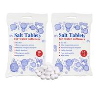 HSD 10 kg Salt Tablets, water softener tablets 10kg, Food Grade, Compatible to All Water Softener Machines, salt tablet water softener, 100% Genuine British Salt Tablet (2 Bags, 10 KG)