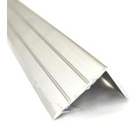HSD Brushed Steel Effect Self-Adhesive Aluminium Stair Nose Threshold 900mm - Grip Corner Trim 25X20mm, Steps, Laminate & Wood Floors