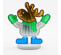 HSD Christmas Reindeer 3D Infinity Led Window Light - 111 Leds Usb Powered 1M Wire Indoor Decoration W19.5Xh23 Cm Ip20