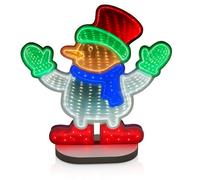 HSD Christmas Snowman 3D Infinity Led Window Light - 111 Leds, Usb Powered, 1M Wire, Indoor Decoration, W19.5Xh23 Cm (Ip20)