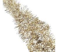 HSD Christmas Tinsel Garland 2M (6.5ft) Xmas Metallic Chunky Fine Sparkle Garland Shiny Christmas Tree Party Decorations (Fine Champagne Gold)