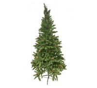 HSD Christmas Tree 180Cm 600 Tips - Large Full Pointed Tip Artificial Tree With Red Fruit And Pine Cones, Premium Holiday Display