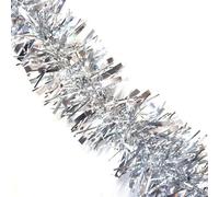 HSD Chunky Aqua Silver Tinsel Garland - 2M (6.5Ft), Festive Christmas & Party Decoration, Mantel & Home Decor