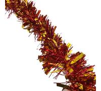 HSD Chunky Red & Gold Tinsel Garland - 2M (6.5Ft), Festive Christmas & Party Decoration, Mantel & Home Decor