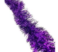 HSD Fine Purple Tinsel Garland - 2M (6.5Ft), Festive Christmas & Party Decoration, Mantel & Home Decor