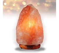 HSD Himalayan 100% Natural Pink Crystal Rock Salt lamp|Therapeutic|Hand Carved | Best for Luxurious Interior, Emits Calming Amber, Boosts Mood & Improves Sleep -with OnOff Switch,Cable&Bulb (3-5 kg)