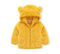HSD Jacket Toddler Winter Hooded Fleece Boy Outerwear Kids Coat Children's Girl Baby Girls Coat&jacket Toddler Jacket (Yellow, 1-2 Years)