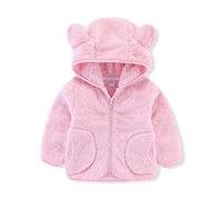 HSD Jacket Toddler Winter Hooded Fleece Boy Outerwear Kids Coat Children's Girl Baby Girls Coat&jacket Toddler Jacket (Pink, 1-2 Years)