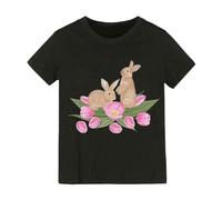 HSD Kids Baby Girl's Rabbit Tee Outfits Baby Bunny Tshirt Easter Clothes Vest Shirt Bunny Tshirt Shirt Warm Shirts Toddler (Black, 8-10 Years)
