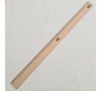 HSD Mobius & Ruppert (M+R) 50Cm Beechwood Ruler With Steel Edge - Untreated, Toxin-Free, Metric (mm/cm)