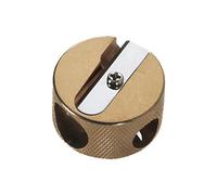 HSD Mobius & Ruppert (M+R) Brass Round Double-Hole Pencil Sharpener - German Precision For Standard & Jumbo Pencils