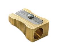 HSD Mobius & Ruppert (M+R) Brass Wedge Single-Hole Pencil Sharpener - Precision German Craftsmanship
