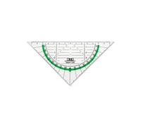 HSD Mobius & Ruppert (M+R) Eco Geometric Set Square/protractor - 16Cm - Recycled Plastic, Transparent