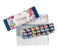 HSD Rosa Gallery Romantic Watercolour Set - 21 X 2.5Ml Full Pans, Artist Paint Tin For Soft & Expressive Artwork