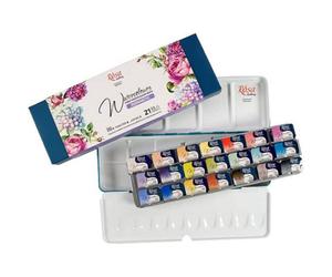 HSD Rosa Gallery Romantic Watercolour Set - 21 X 2.5Ml Full Pans, Artist Paint Tin For Soft & Expressive Artwork