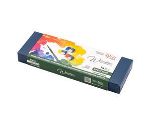 HSD Rosa Gallery Spectrum Watercolour Paint Set - 14 Full Pans With Brush In Indigo Metal Case