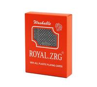 HSD Royal 100% Plastic Playing Cards - Black Design, Washable Waterproof All-Plastic Poker Deck, Durable Double-Deck Set