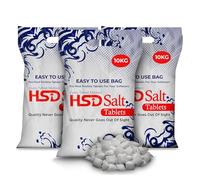 HSD Salt Tablets 10Kg Bag Laundry Water Softener, Compatible to All Water Softener Washing Machine, 100% Genuine British Salt Tablet for Water Softener Premium Quality (3 Bags)