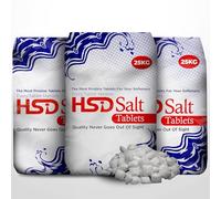 HSD Salt Tablets 25Kg Bags Best for Laundry Kitchen Dish Washing | Compatible to all Water Softener Machines | Food Grade 100% Genuine British Salt Tablet Premium Quality (3 Bags)
