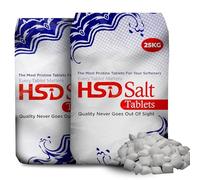 HSD Salt Tablets 25Kg Bags Best For Laundry Kitchen Dish Washing | Compatible to All Water Softner Machines | Food Grade 100% Genuine British Salt Tablet Of Premium Quality (2 Bag)