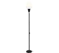 HSD Tall Floor Lamp Uplighter, Floor Lamps for Living Room Bright Lighting, Standing Lamp Tall Industrial Floor Lamp Reading for Bedroom, Work with Smart Plug, Lighting Lamp, Black & White (180 CM)