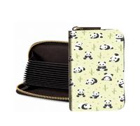 HSDEXWRI Slim Zipper Wallet Women RFID Credit Card Holder Wallet-6, Cute Panda Pattern, Cute Panda Pattern