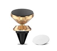 HSDLFIRK Magnetic Car Phone Holder S10 GPS 360 Degree Navigation Air Vent Mont Stand For Mobile In(Golden)