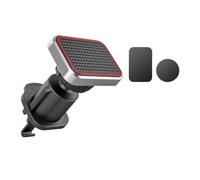 HSDLFIRK Magnetic Car Phone Holder Vent 2025 Upgrade 6X Strong Magnets Universal Mobile Mount Hook 360 Rotating Air Cradle(Red square)