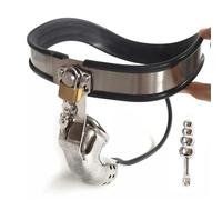 HSDwerwh Men's Chastity Belt Penis Cage, Men's Chastity Cage Stainless Steel Chastity Belt, SM Bondage Set Chastity Device Men's Sex Toys(Size:70cm-80cm)