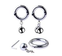 HSDwerwh SM Testicle Ring Stainless Steel Penis Ring Cock Rings for Men with Testicle Stretcher Ball Stretcher Penis Testicle Scrotum Pendant Weights Scrotum Ring Penis Trainer(B,40mm)