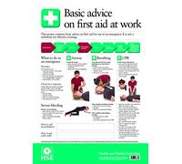 HSE Books 9780717664320 Basic Advice on First Aid Poster, Laminated