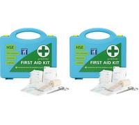 HSE Catering Premier First Aid Kit 1-20 Person - Compact, Compliant Workplace Kit for Office, Shop, Warehouse with Complete Essential Supplies (Pack of 2)