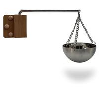 HSE Cedar Sauna Aromatherapy Bowl Oil Cup Holder with Swinging Arm and Screw Covers (Red Cedar)